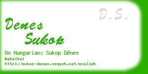 denes sukop business card